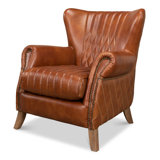 Wayfair Leather Wingback Accent Chairs You Ll Love In 2024   Morello Leather Wingback Chair 